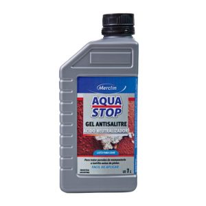 MERCLIN ácido neutralizador AQUASTOP GEL ANTISALITRE mampostería o ladrillo pre pintado x1lt BOTELLA PVC