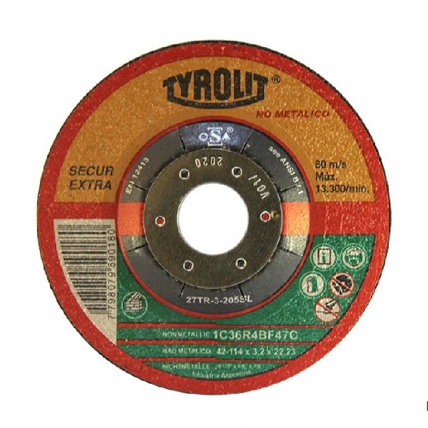TYROLIT disco corte SECUR EXTRA amoladora 178x3.2x22.23mm CENTRO DEPRIMIDO 2023 » Group - Magafla S.R.L.